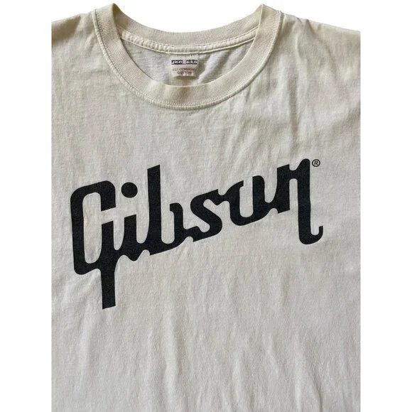 Vintage JERZEES Gibson Guitar ONKYO Stereo T shirt Mens M L 1990s Y2K RARE! - Picture 2 of 9